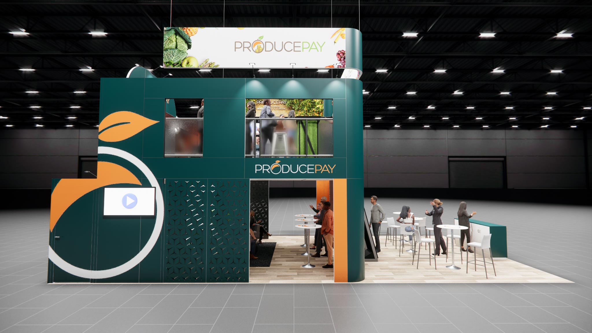 20 x 40 Trade Show Double Deck Exhibit Rental