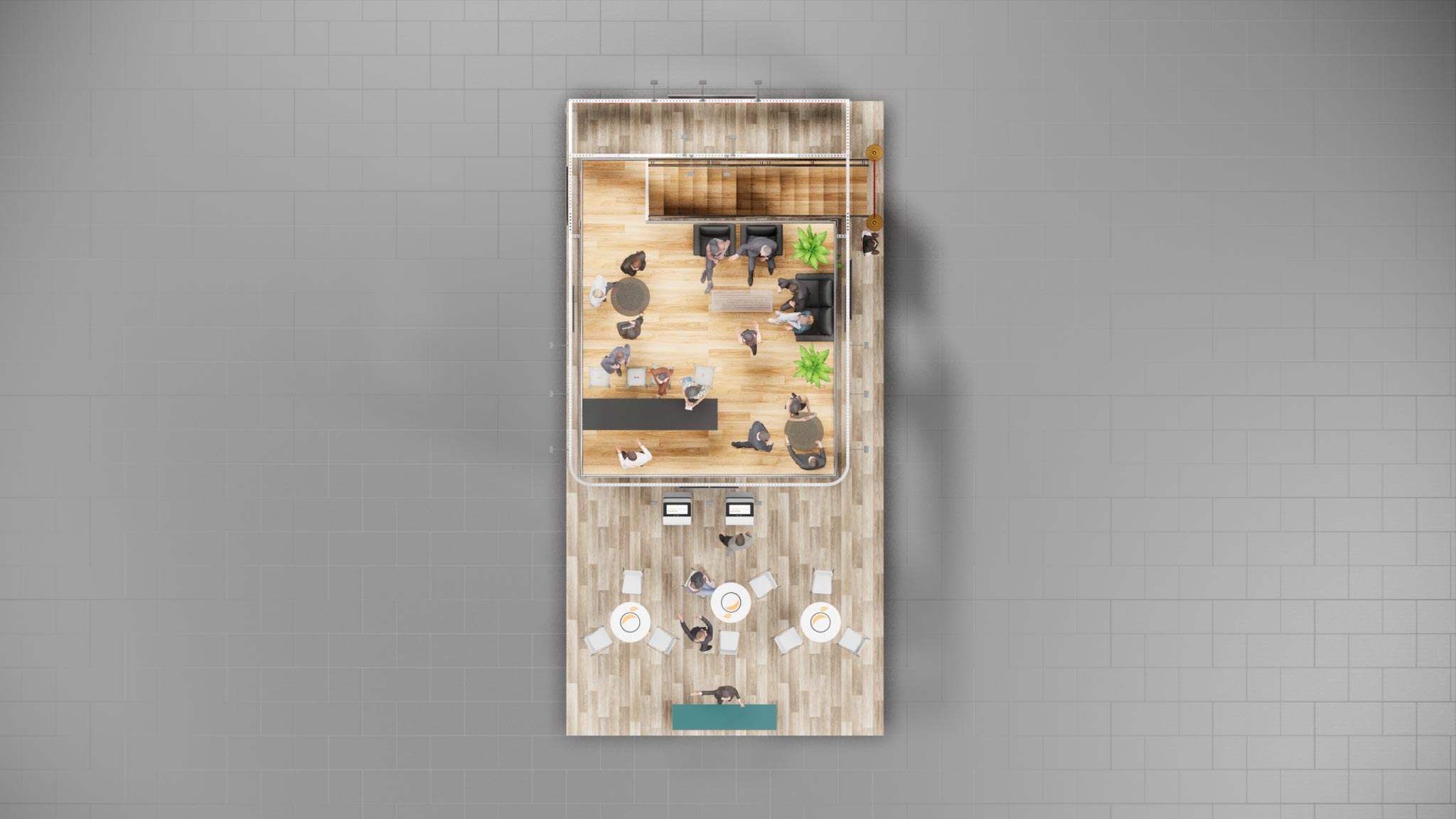 20 x 40 Trade Show Double Deck Exhibit Rental