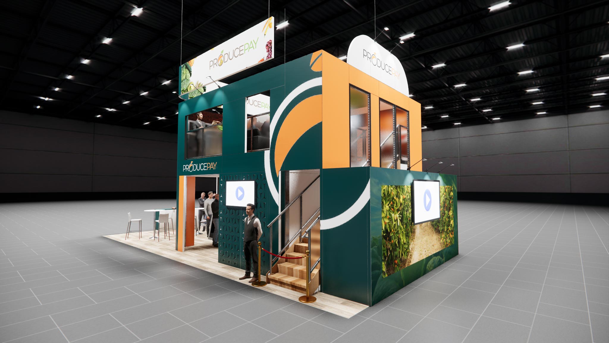 20 x 40 Trade Show Double Deck Exhibit Rental