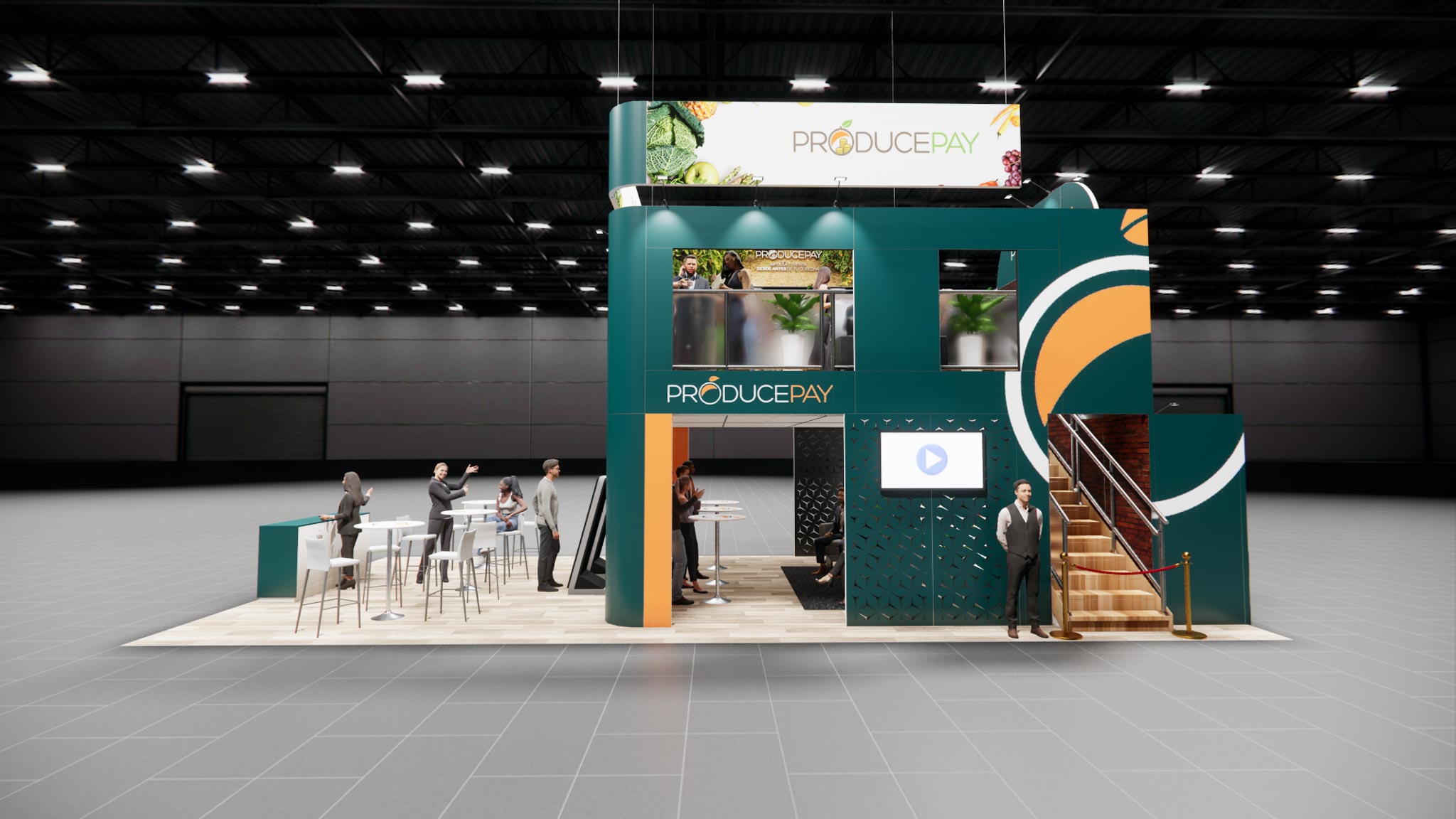 20 x 40 Trade Show Double Deck Exhibit Rental