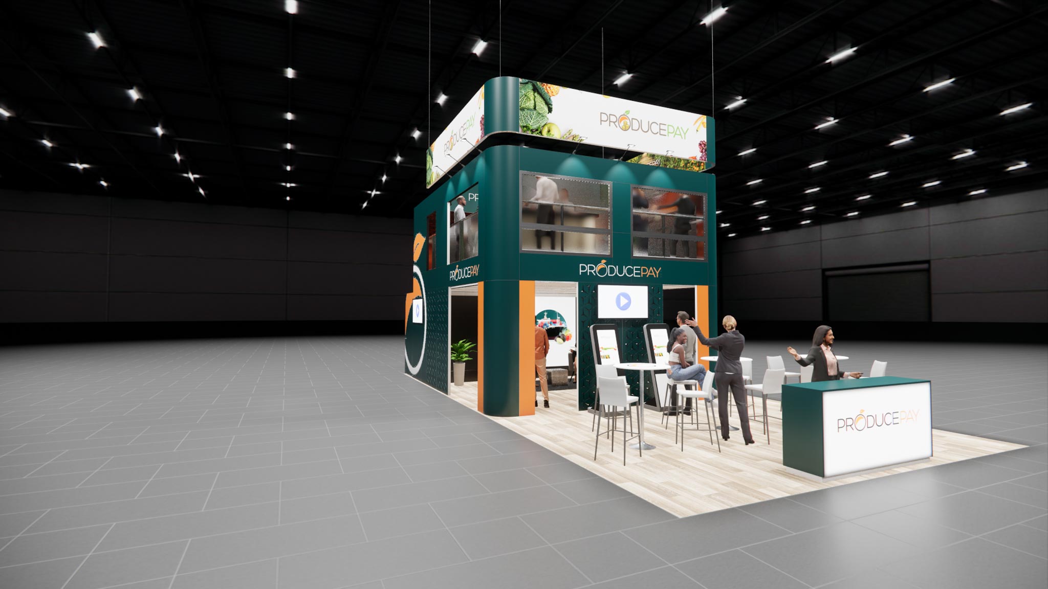20 x 40 Trade Show Double Deck Exhibit Rental
