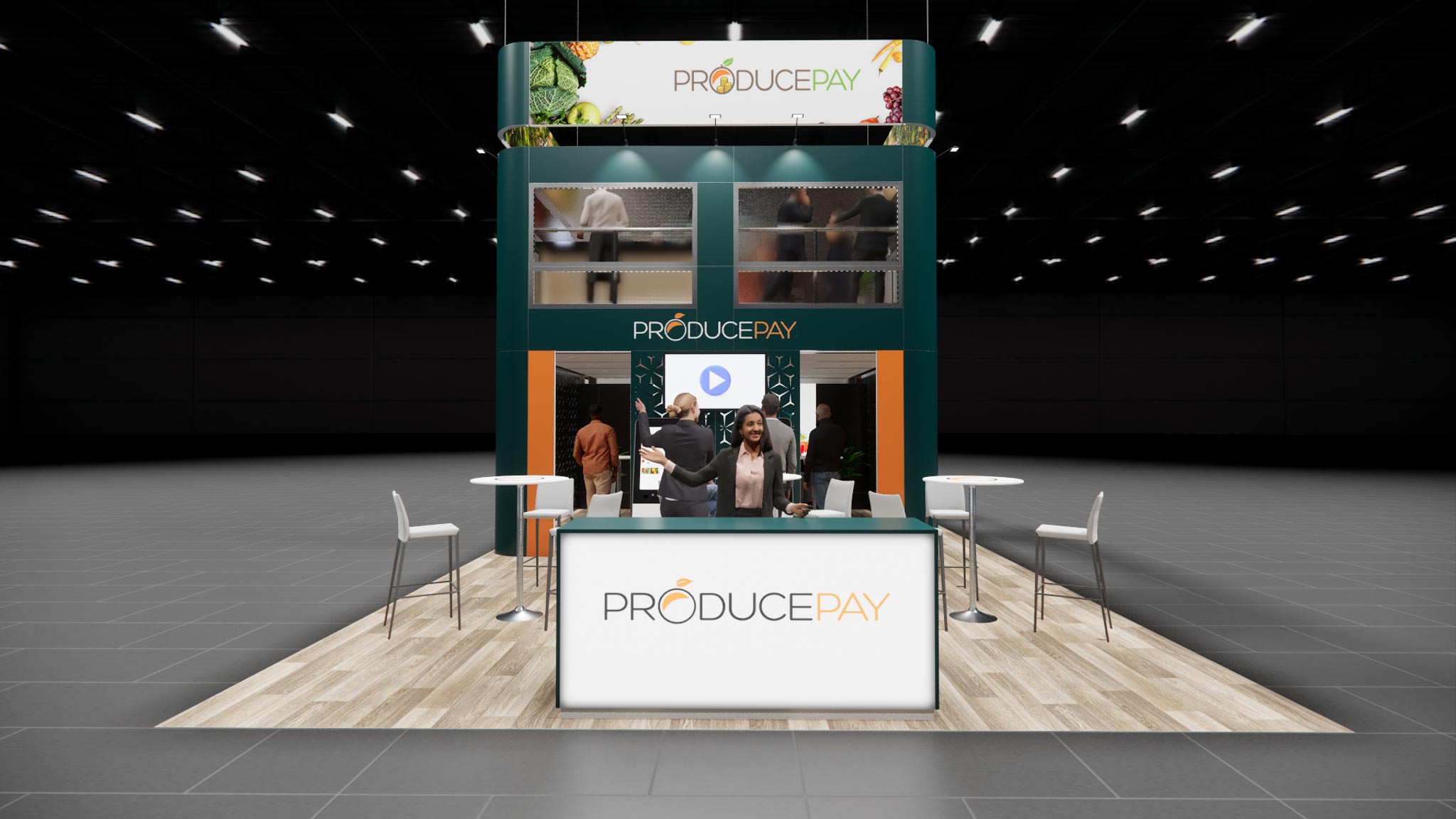 20 x 40 Trade Show Double Deck Exhibit Rental