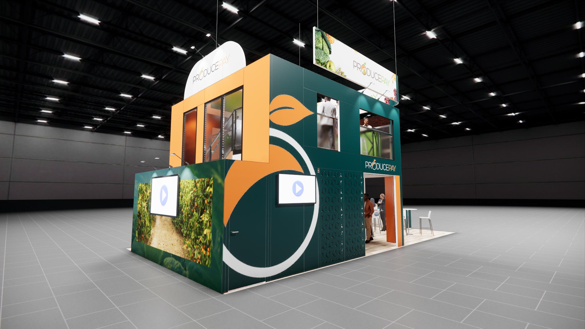 20 x 40 Trade Show Double Deck Exhibit Rental
