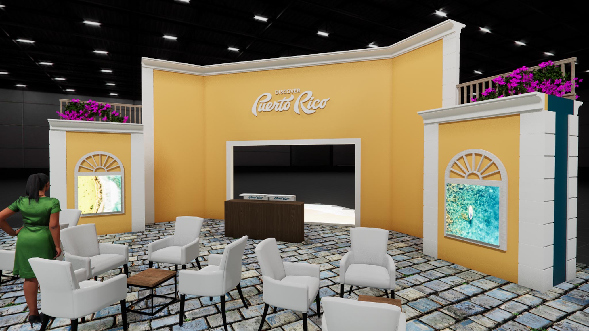 120 x 120 Double Deck Trade Show Booth Rental