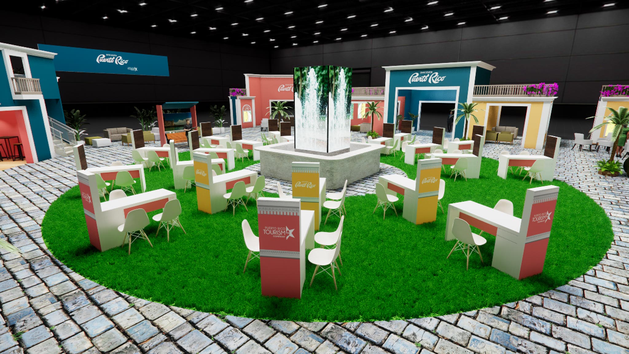 120 x 120 Double Deck Trade Show Booth Rental