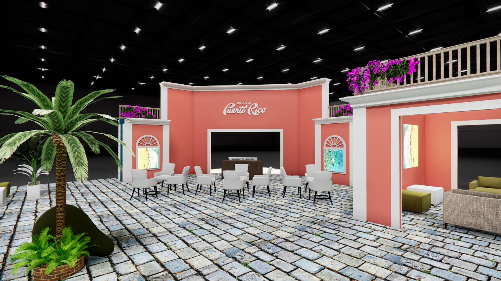 120 x 120 Double Deck Trade Show Booth Rental