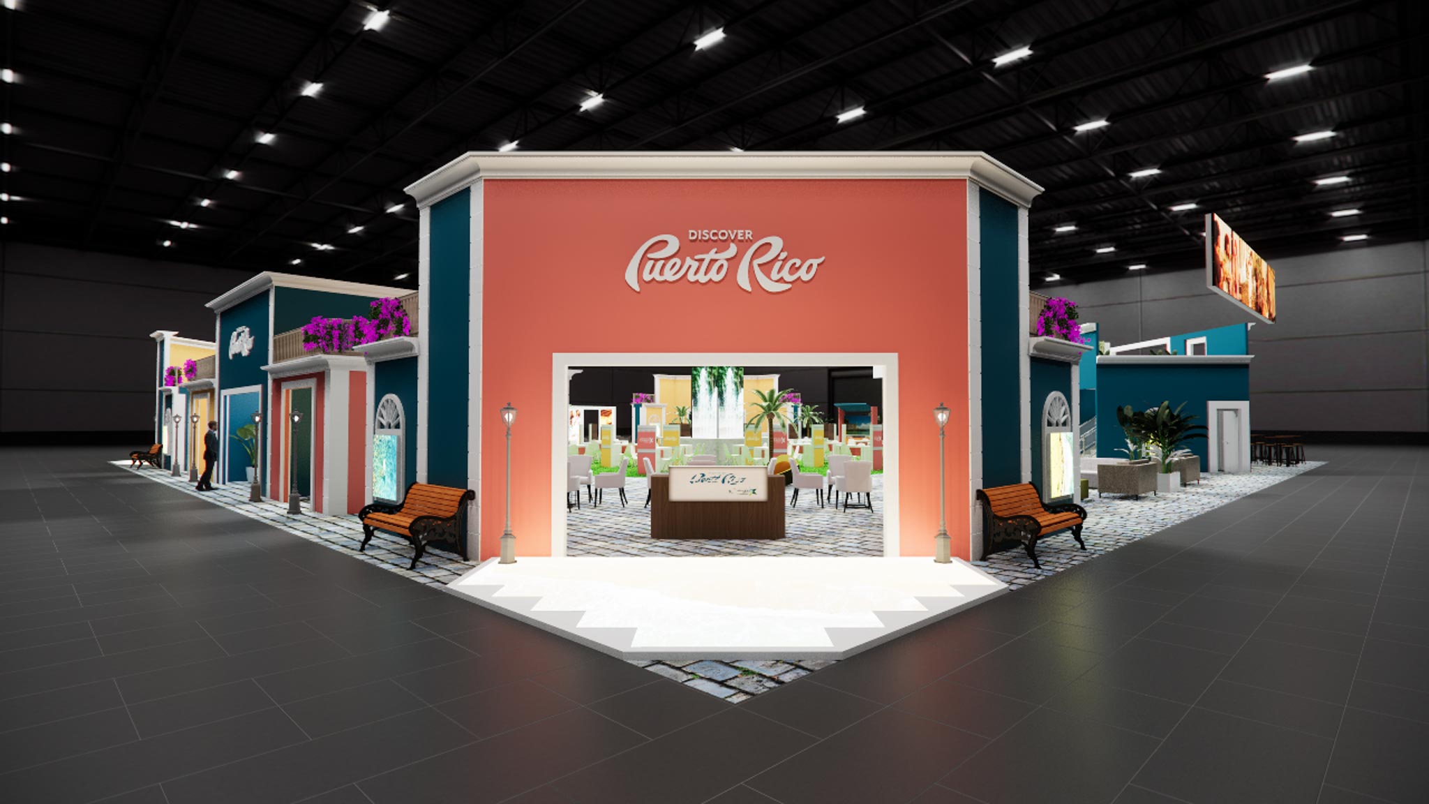 120 x 120 Double Deck Trade Show Booth Rental