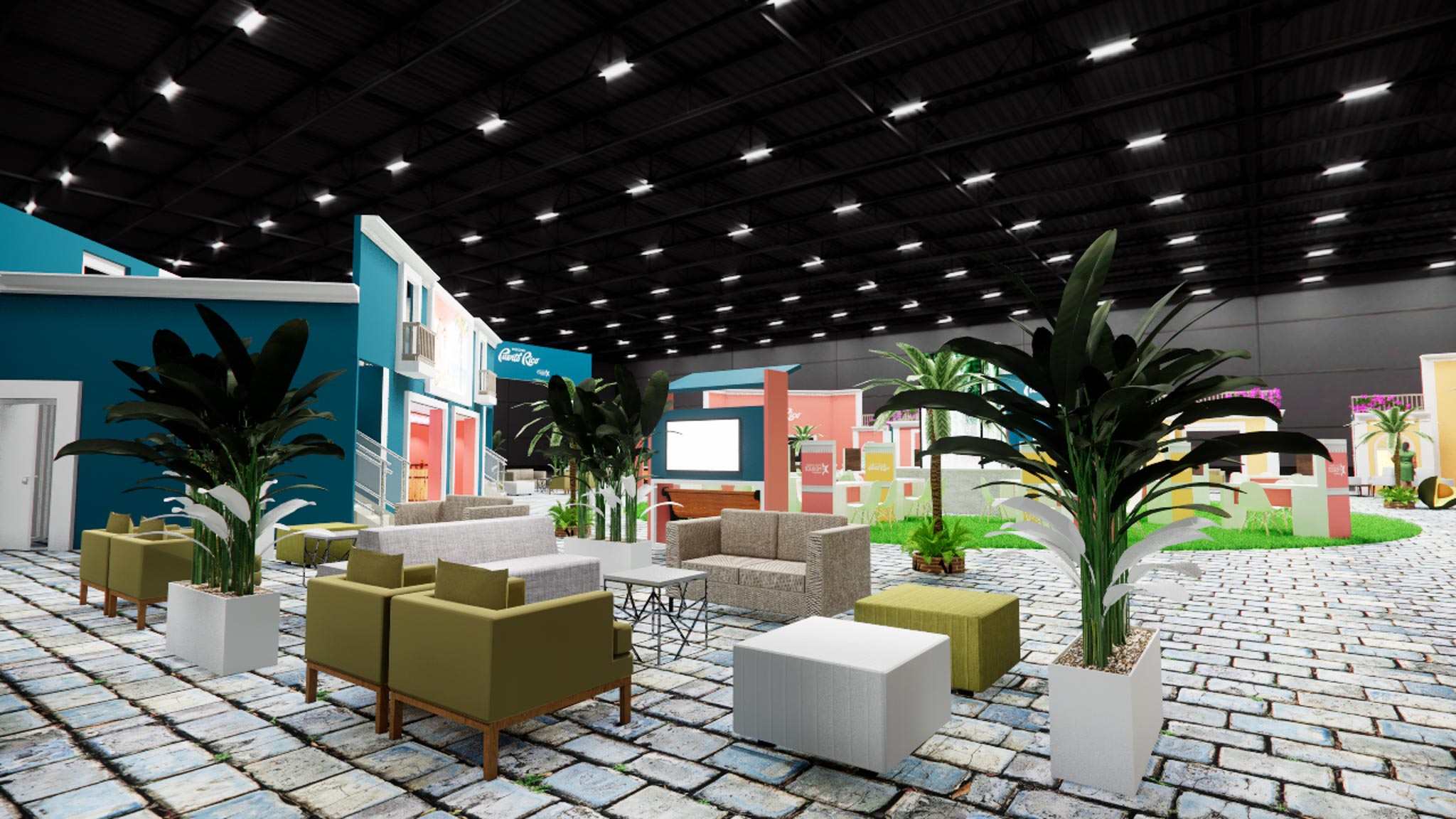 120 x 120 Double Deck Trade Show Booth Rental