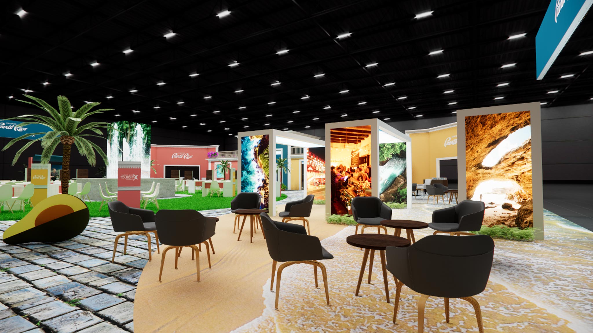 120 x 120 Double Deck Trade Show Booth Rental