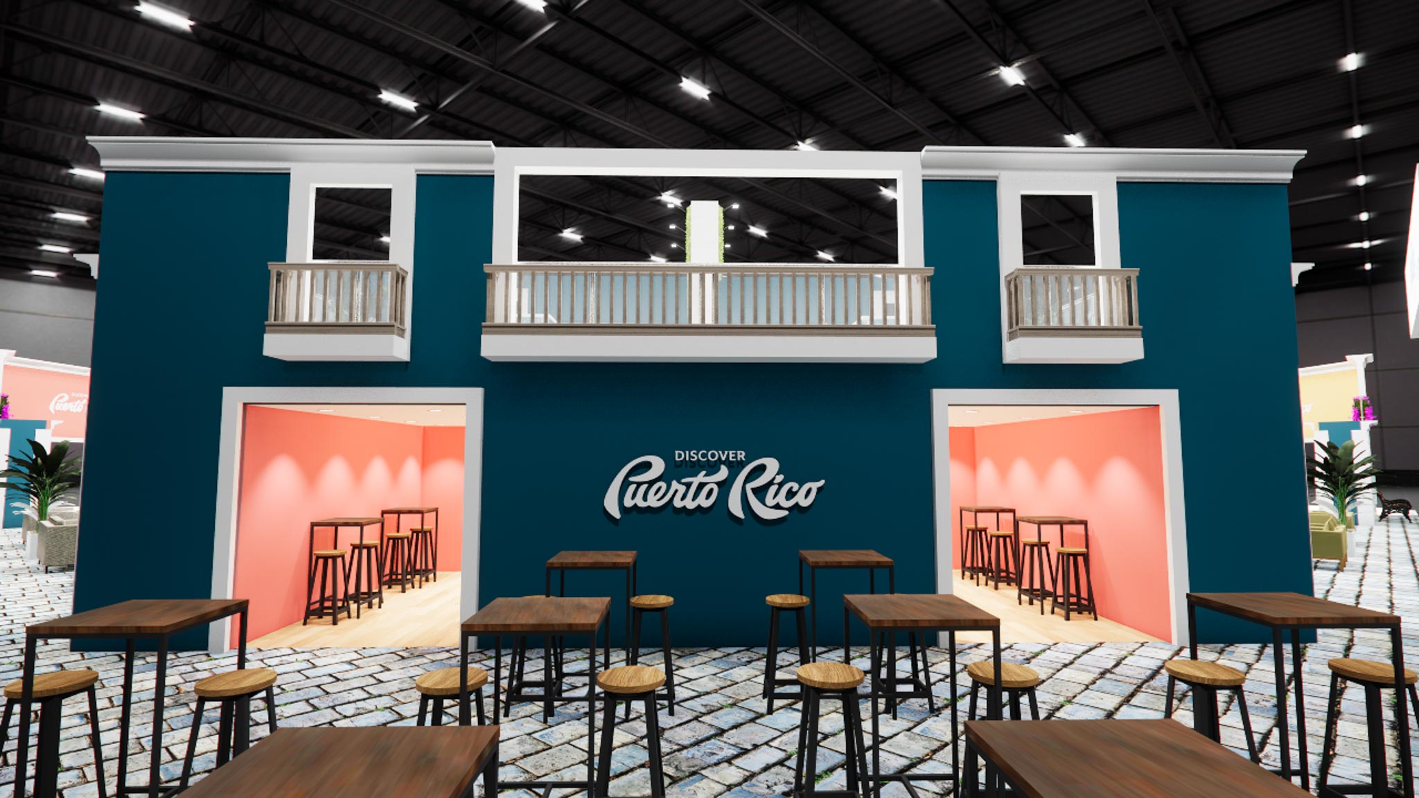 120 x 120 Double Deck Trade Show Booth Rental