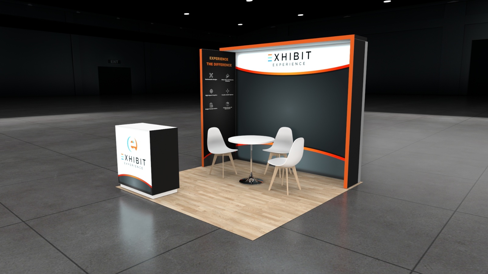 10 x 10 Affordable Trade Show Exhibit Rental Package – Option 6