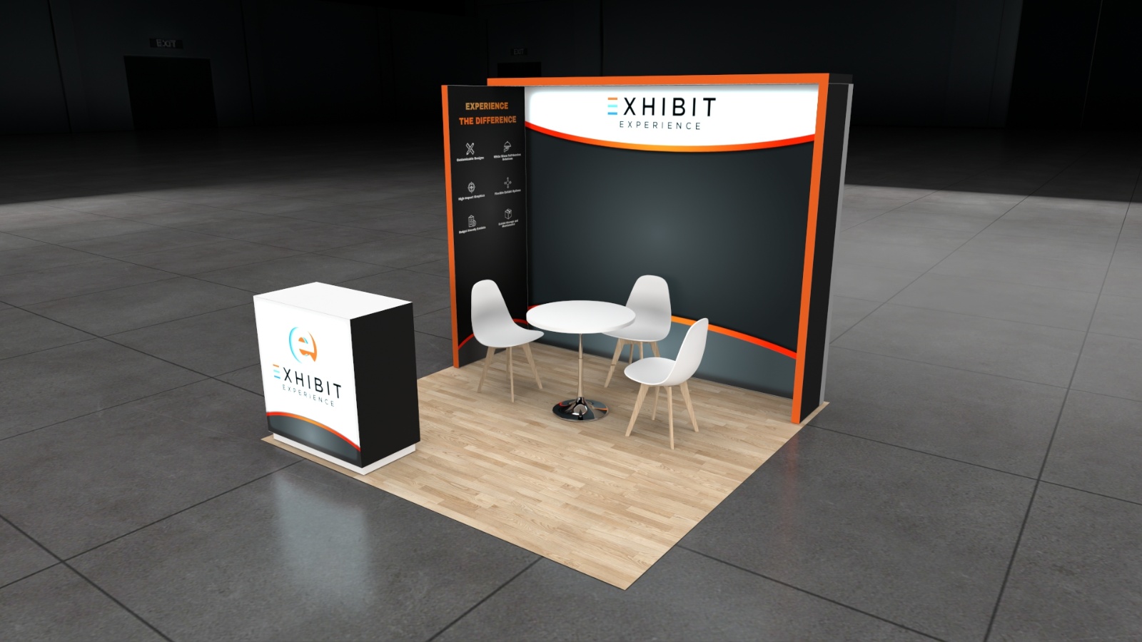 10 x 10 Affordable Trade Show Exhibit Rental Package – Option 6