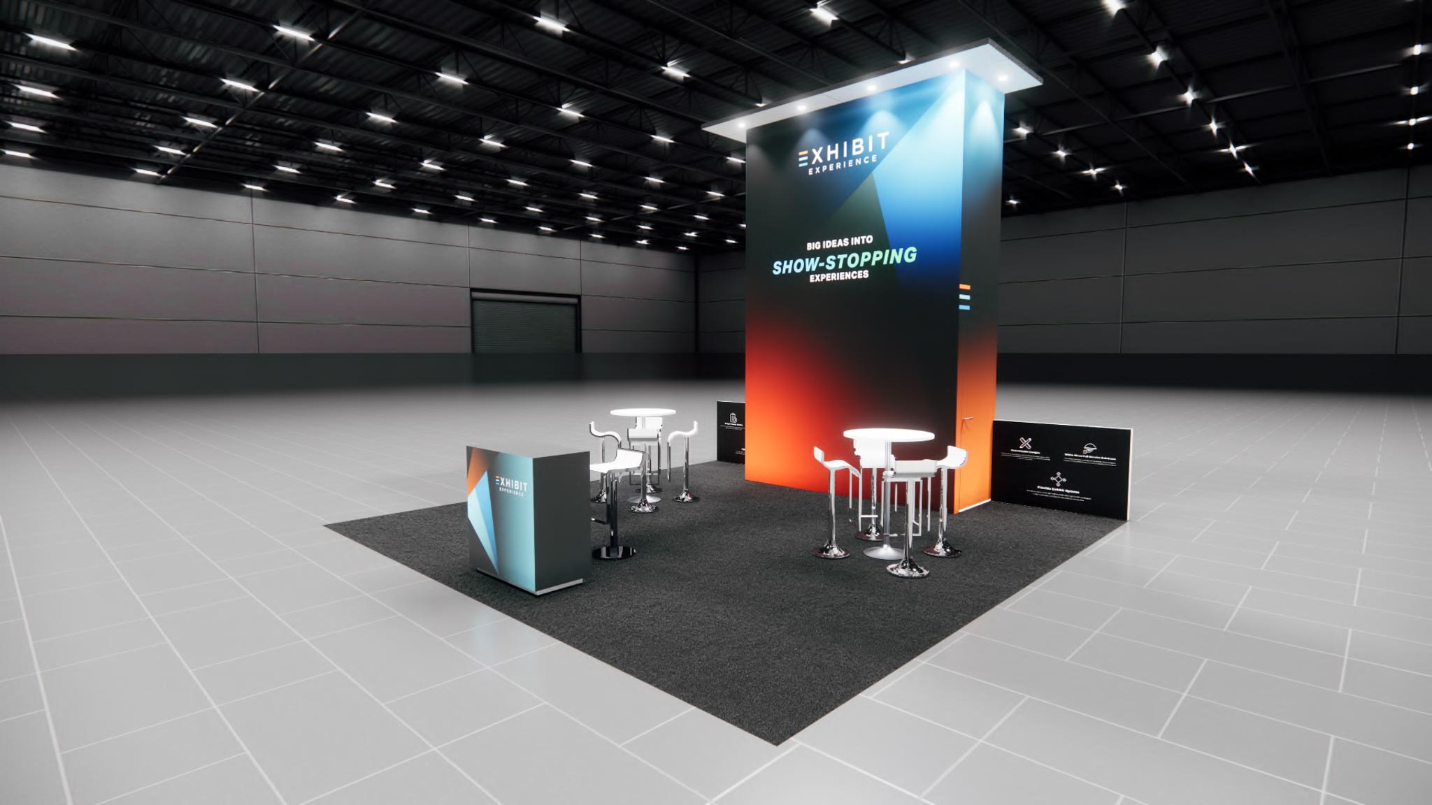 Affordable 20×20 Peninsula Booth Rental