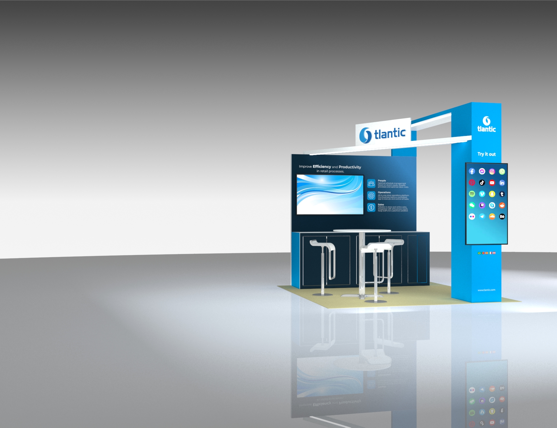 10 x 10 Exhibit Trade Show Booth Rental