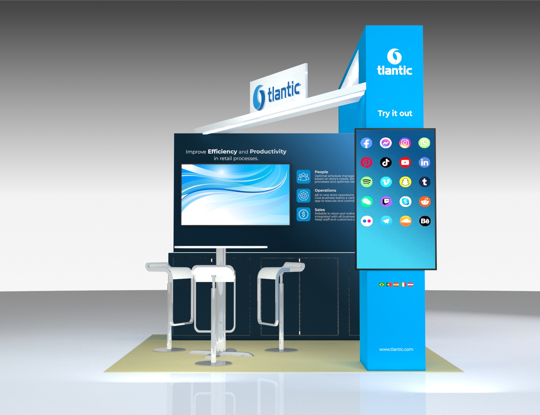 10 x 10 Exhibit Trade Show Booth Rental