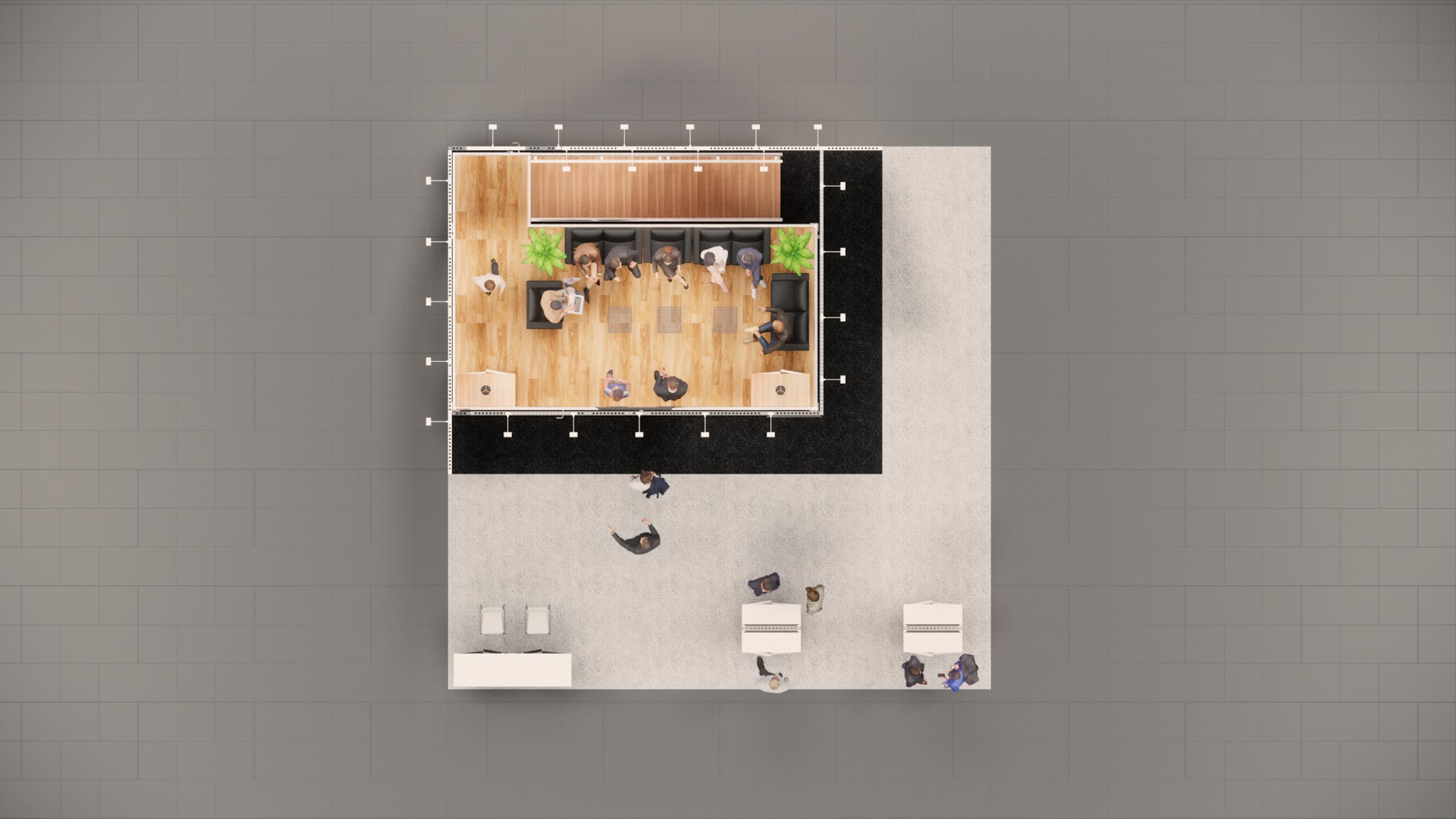 30 x 30 Trade Show Exhibit Double Decker Rental