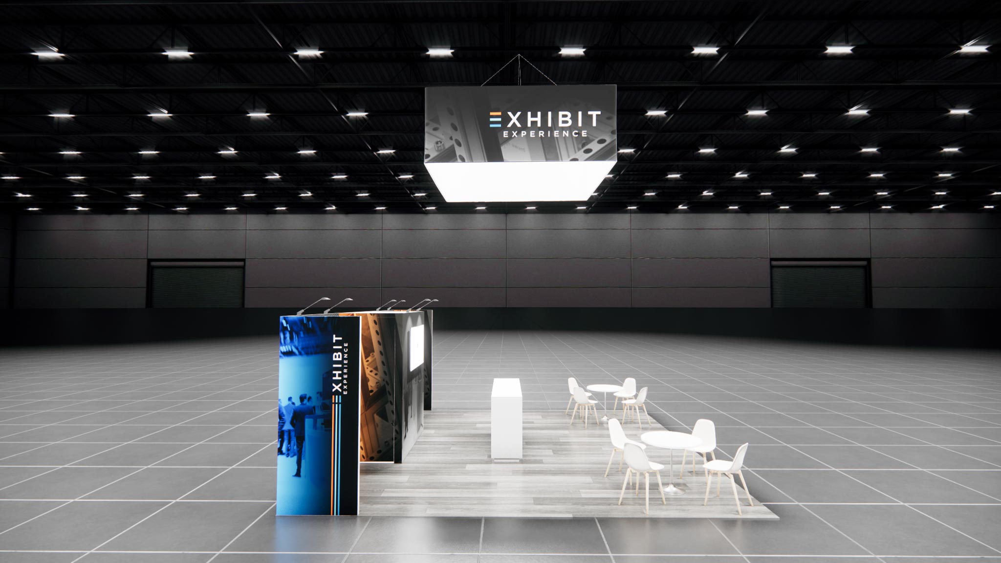 20 x 20 Affordable Trade Show Exhibit Rental Package - Option 3