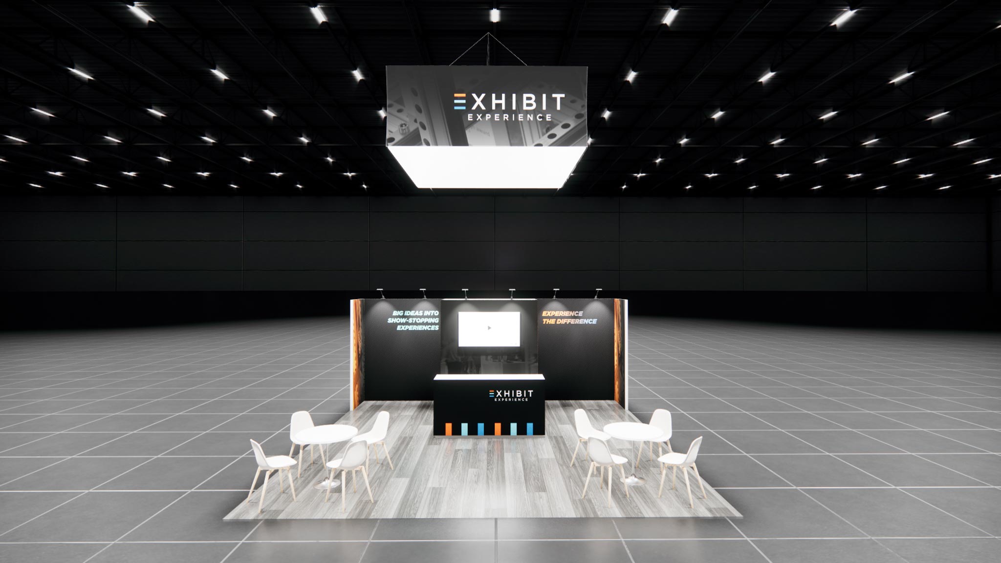 20 x 20 Affordable Trade Show Exhibit Rental Package - Option 3