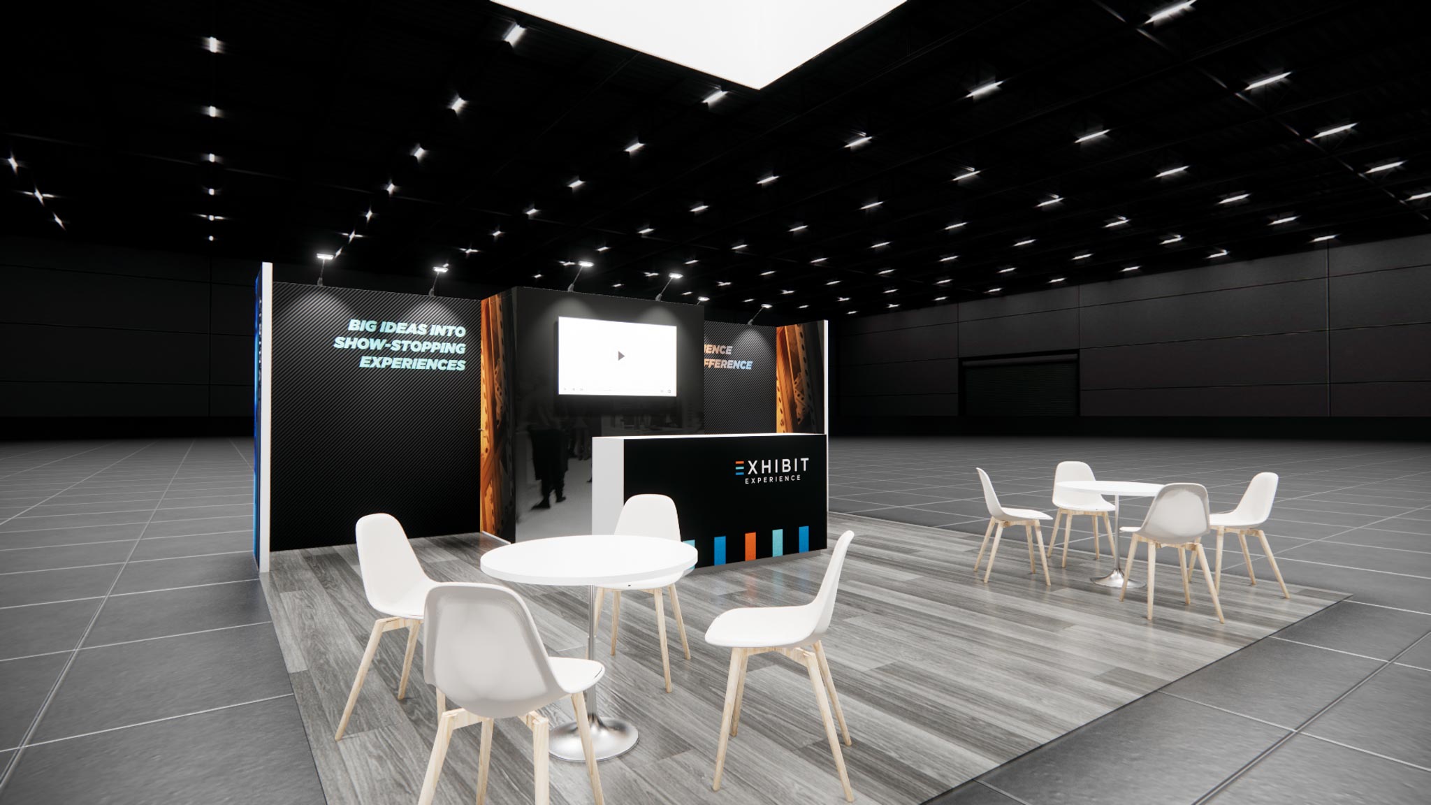 20 x 20 Affordable Trade Show Exhibit Rental Package - Option 3
