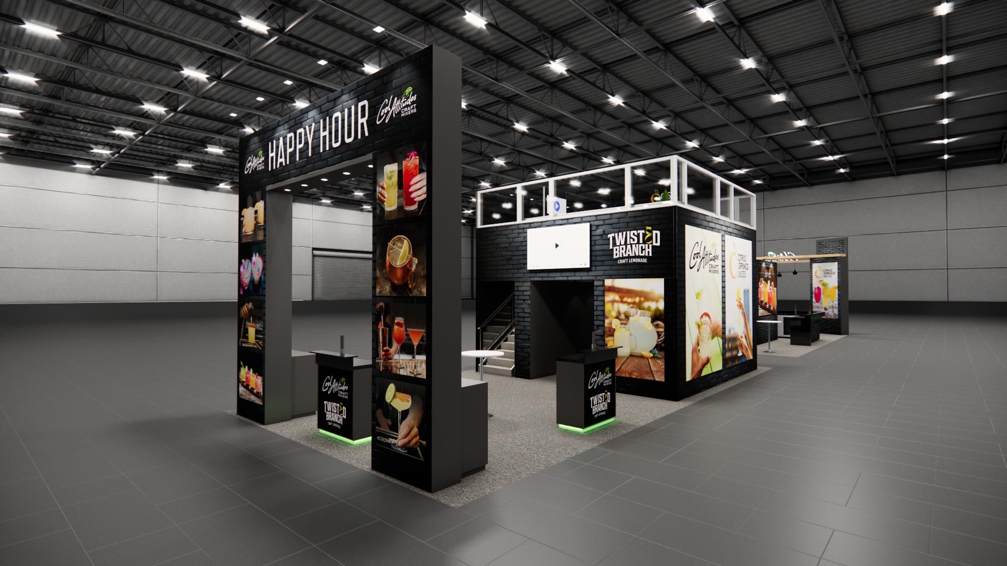20 x 40 Double Deck Trade Show Booth Rental