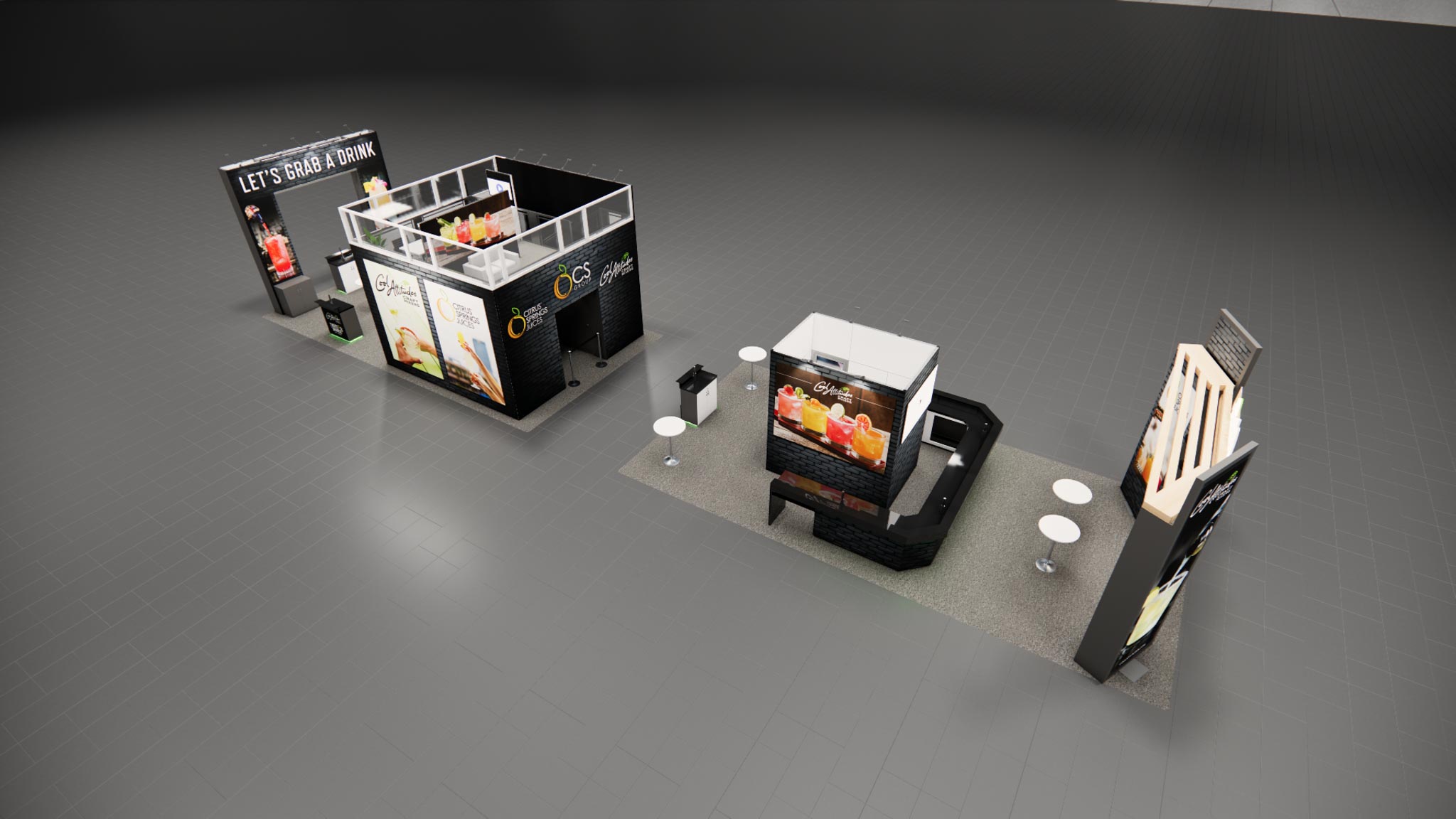 20 x 40 Double Deck Trade Show Booth Rental