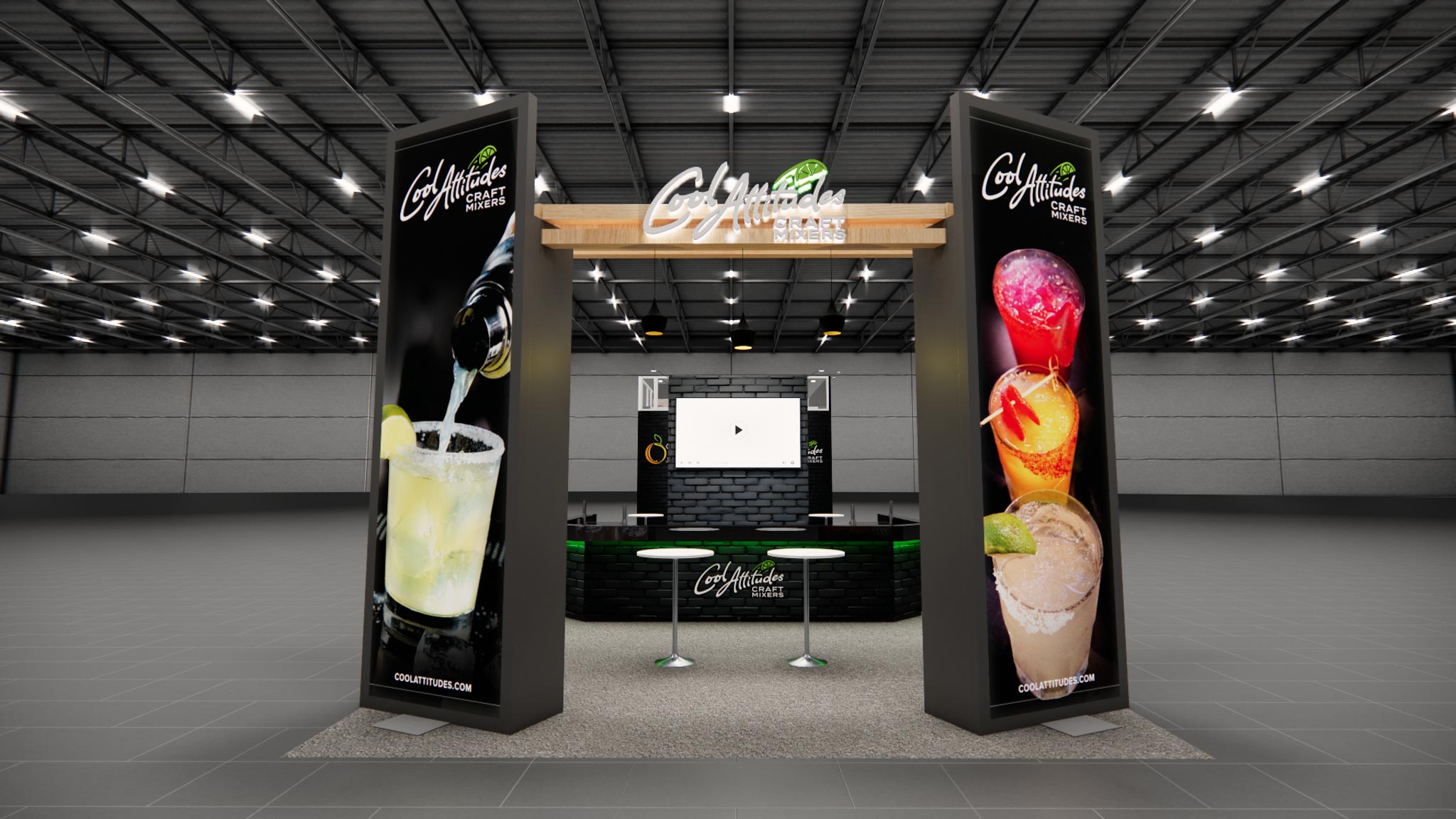 20 x 40 Double Deck Trade Show Booth Rental