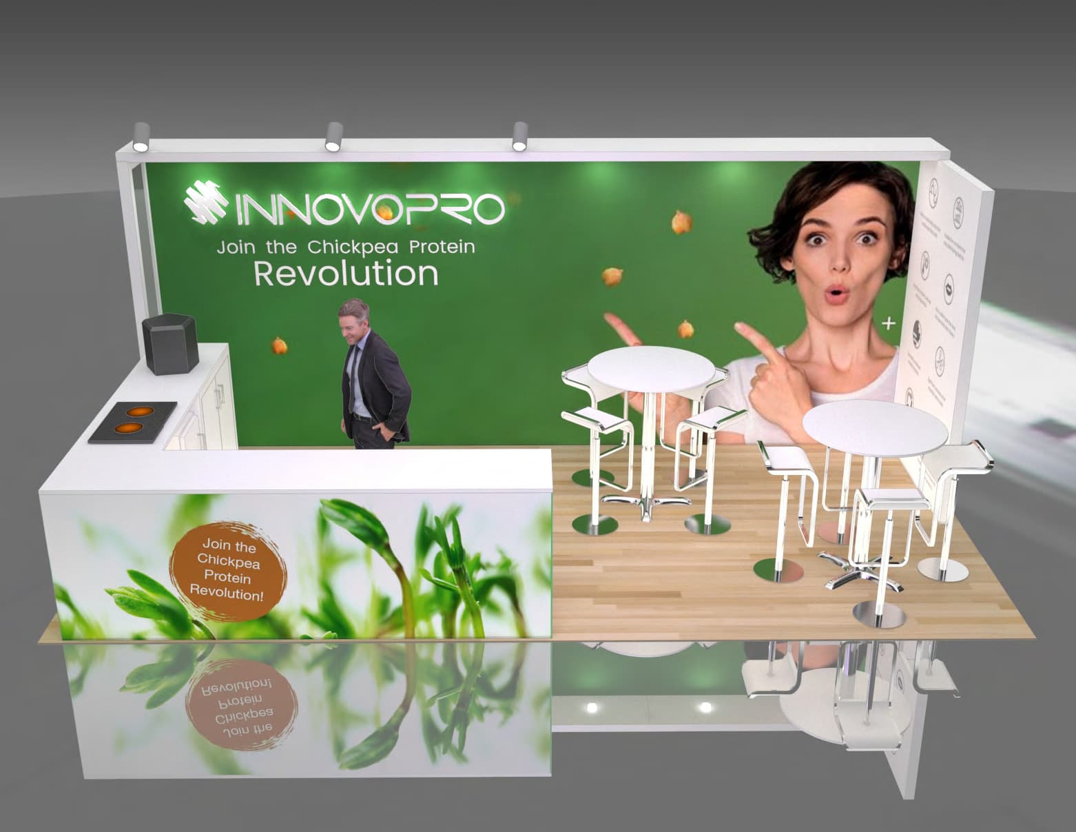 10x20 Health Food Company Trade Show Booth Rental