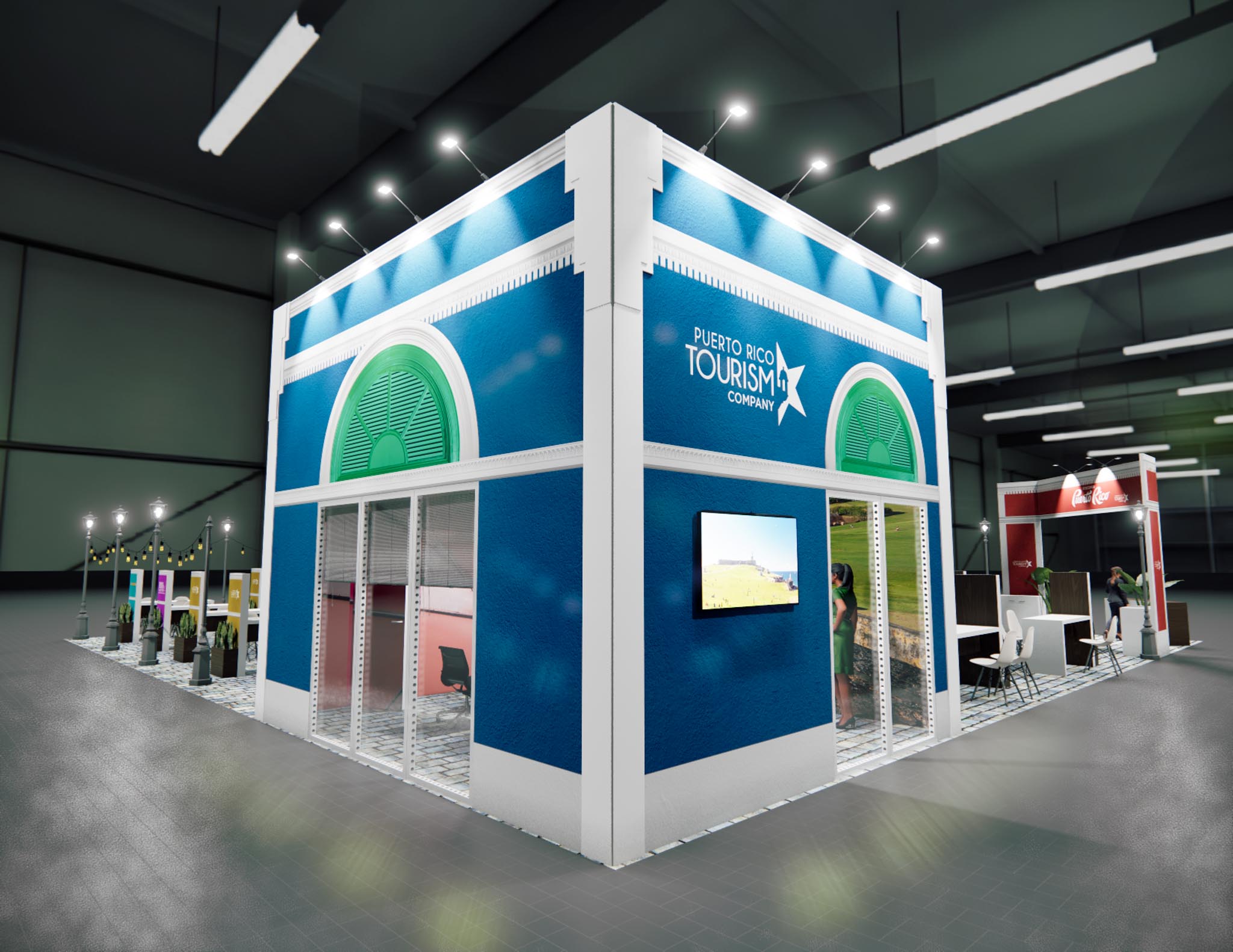60 x 60 Trade Show Double Deck Stand Rental