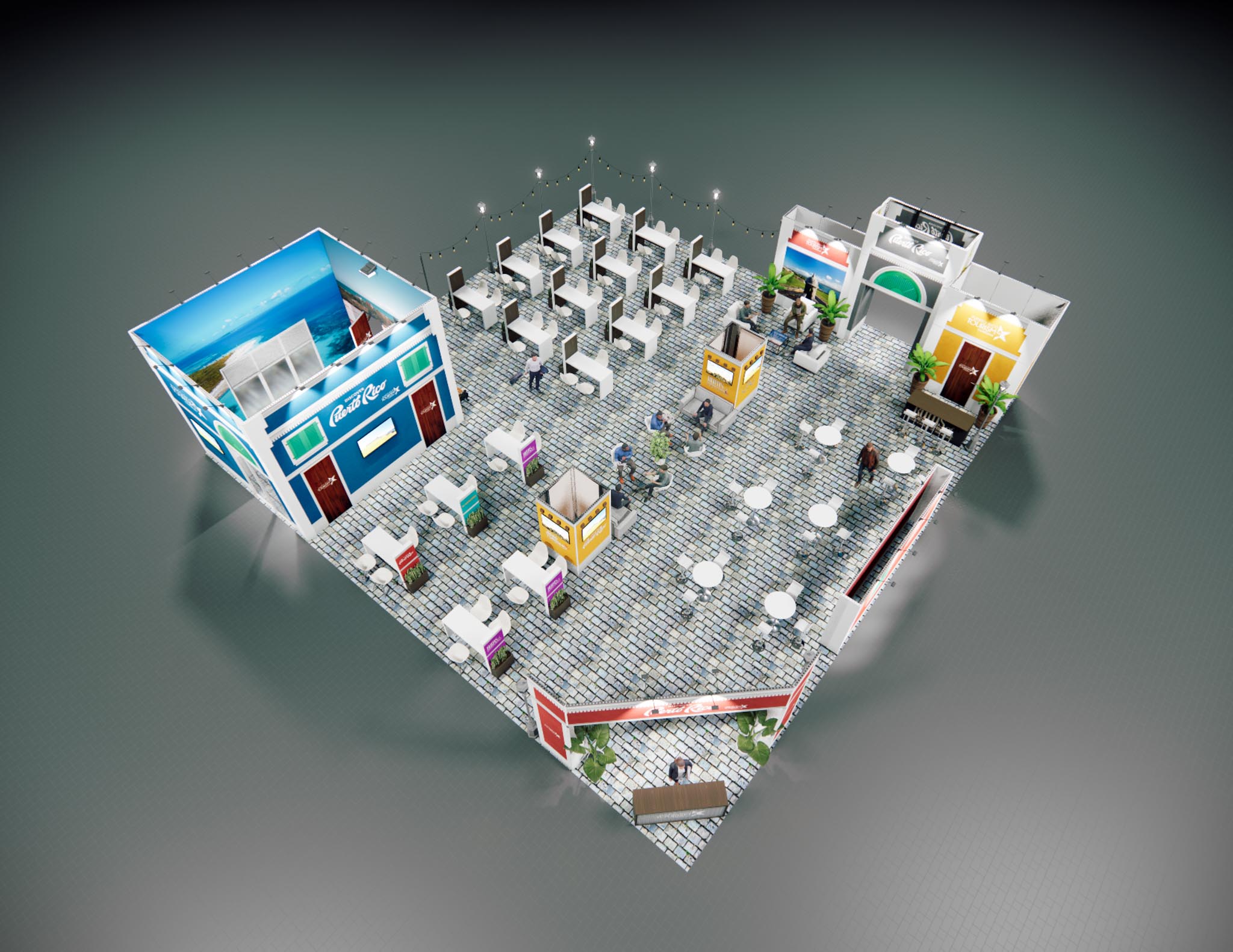 60 x 60 Trade Show Double Deck Stand Rental