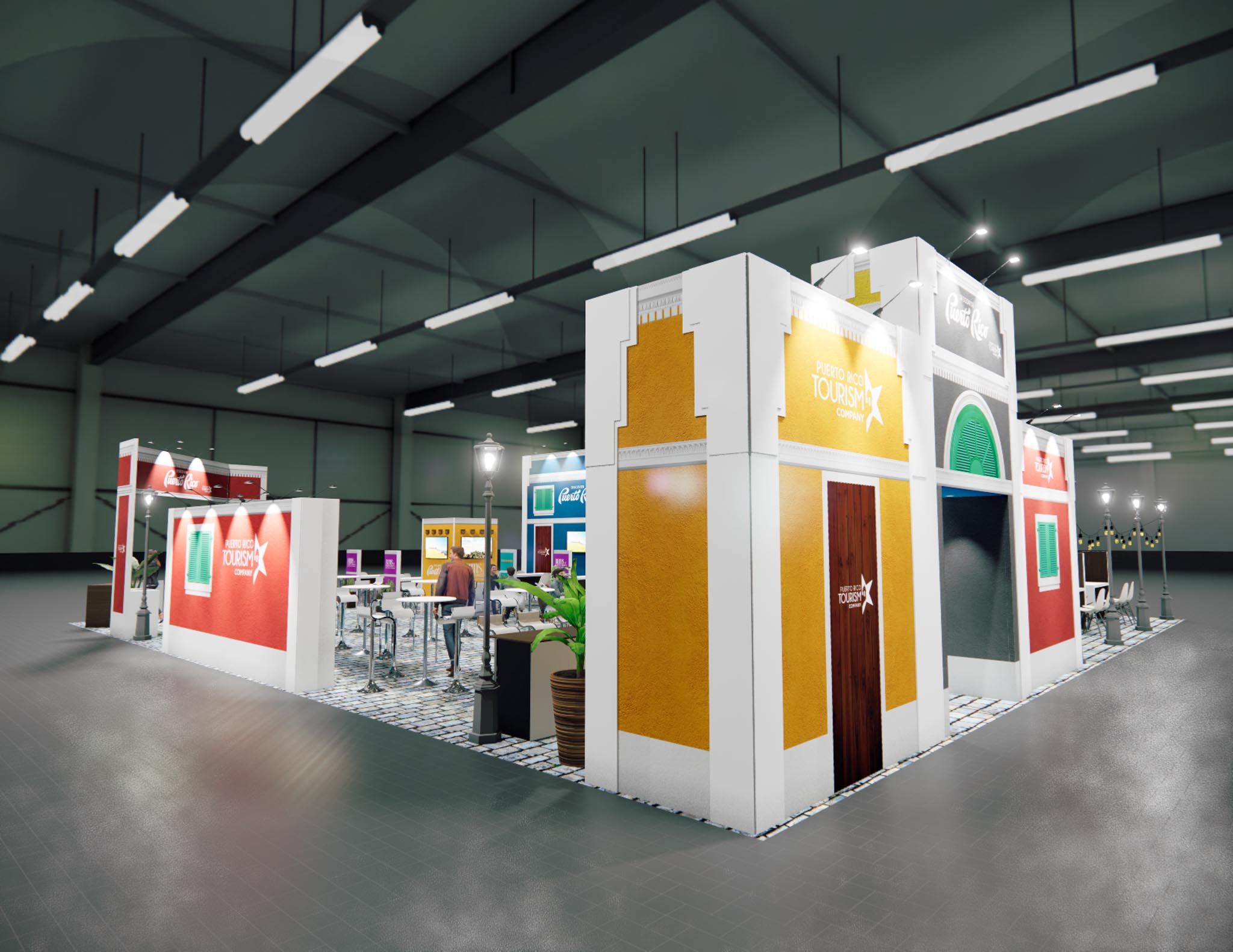 60 x 60 Trade Show Double Deck Stand Rental