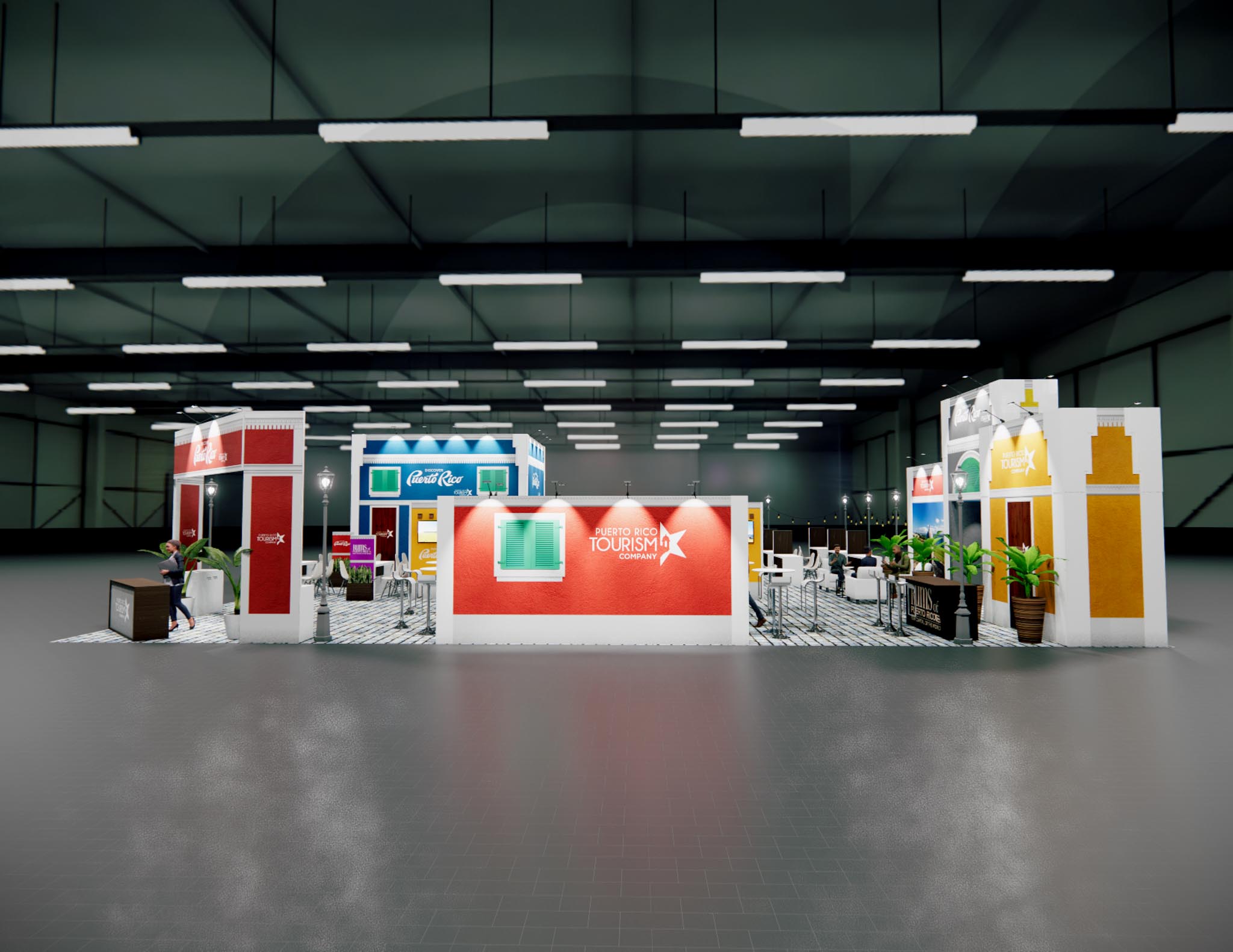 60 x 60 Trade Show Double Deck Stand Rental