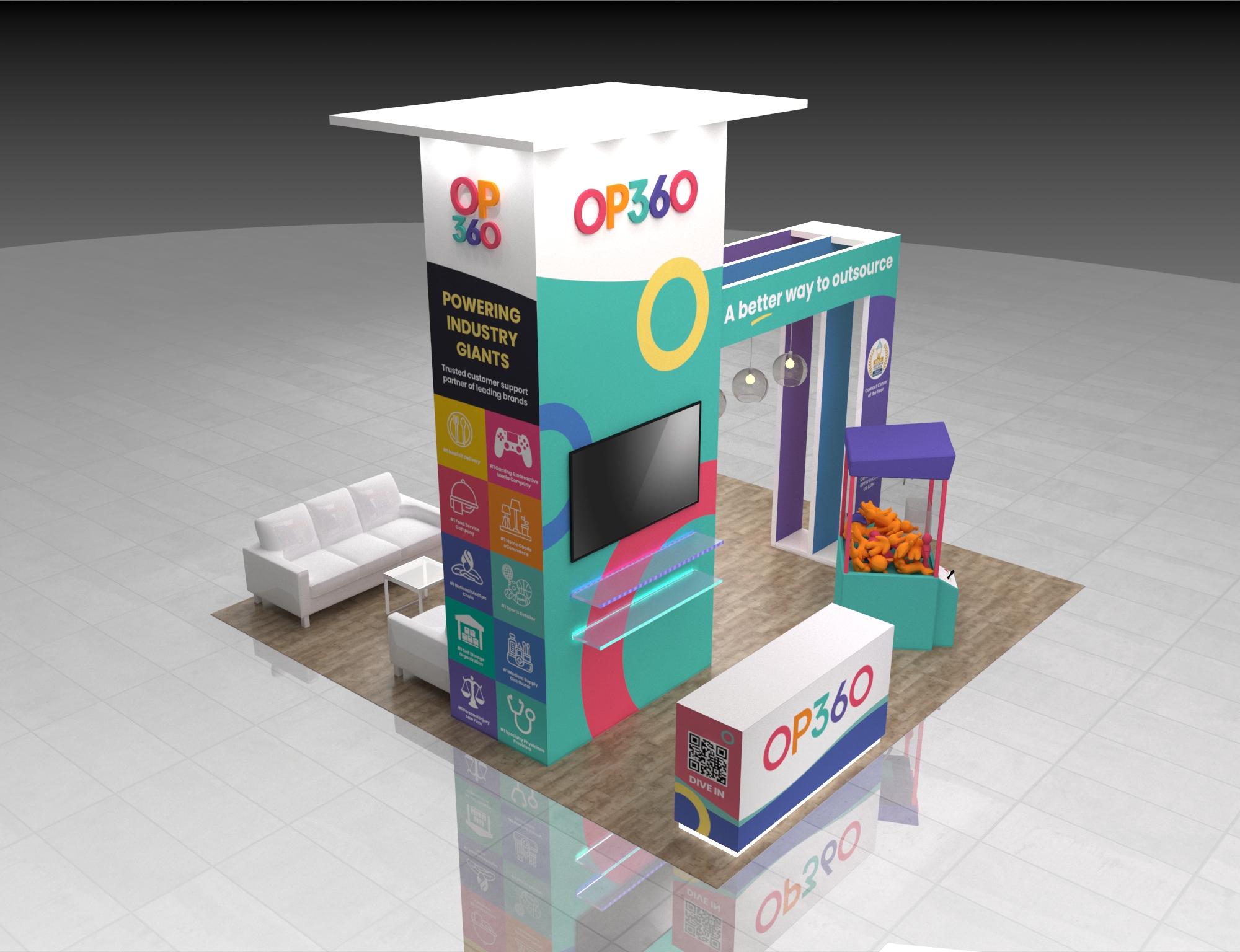 20x20 Booth Rental – Interactive Brand Experience Exhibit