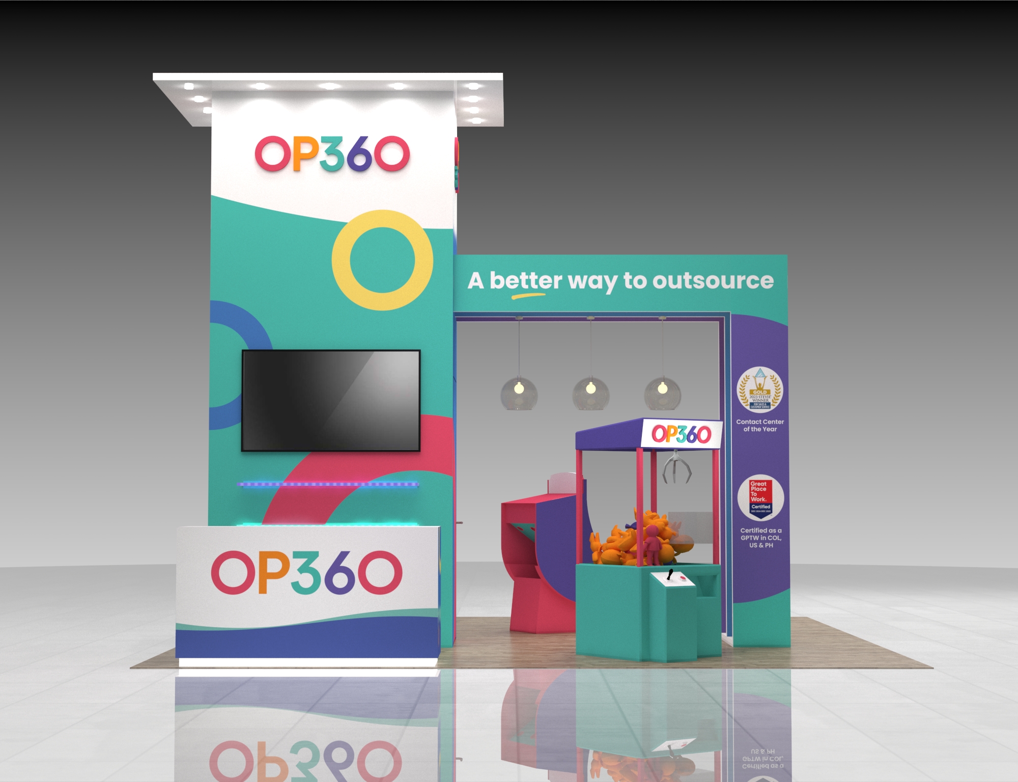 20x20 Booth Rental – Interactive Brand Experience Exhibit
