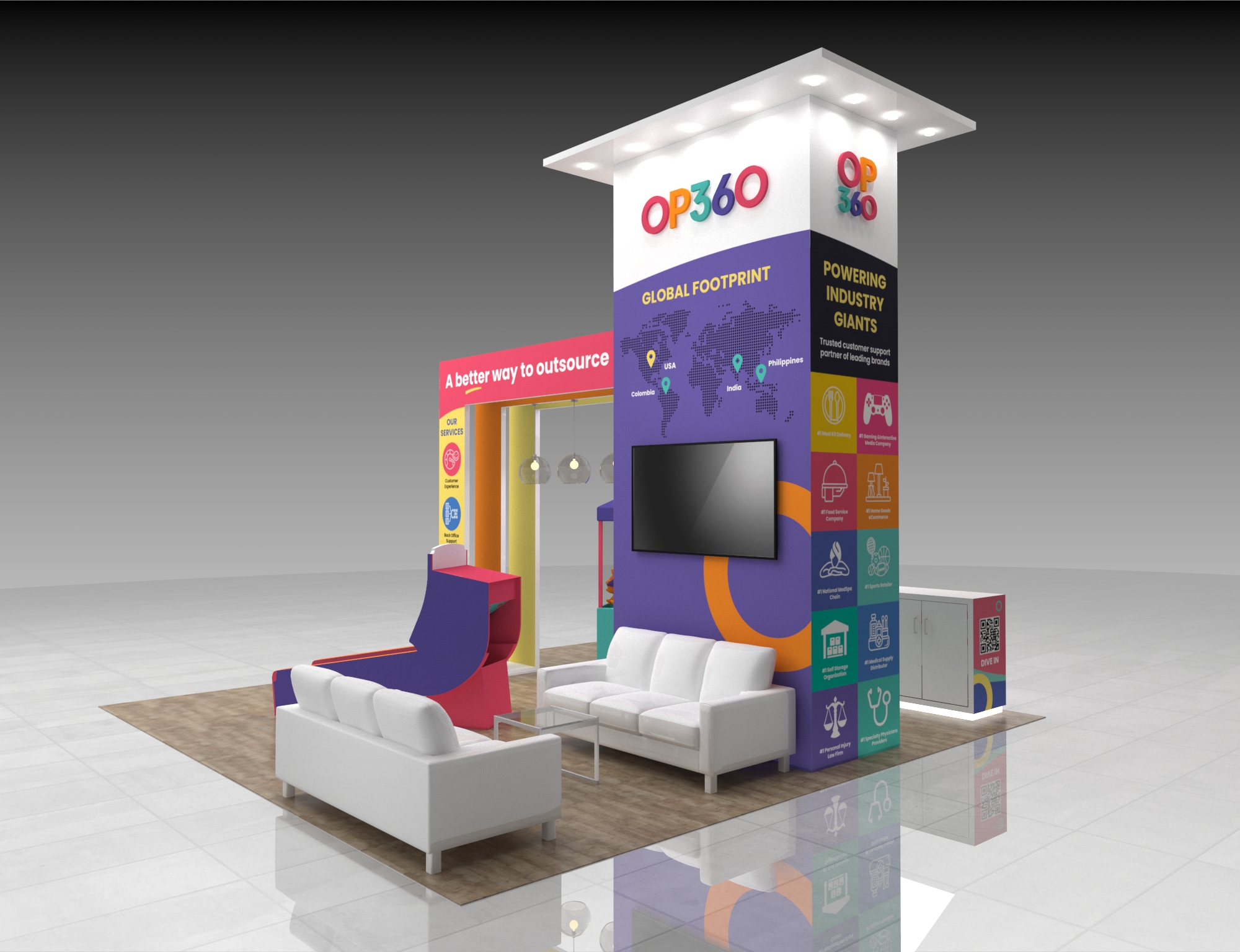 20x20 Booth Rental – Interactive Brand Experience Exhibit
