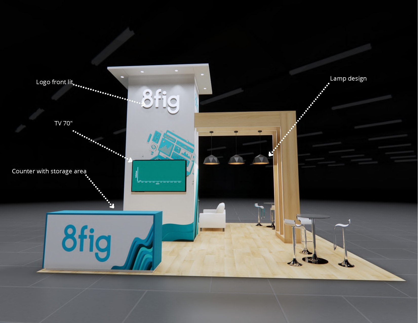 NAVC trade show display rental 20 x 20 exhibit Orlando