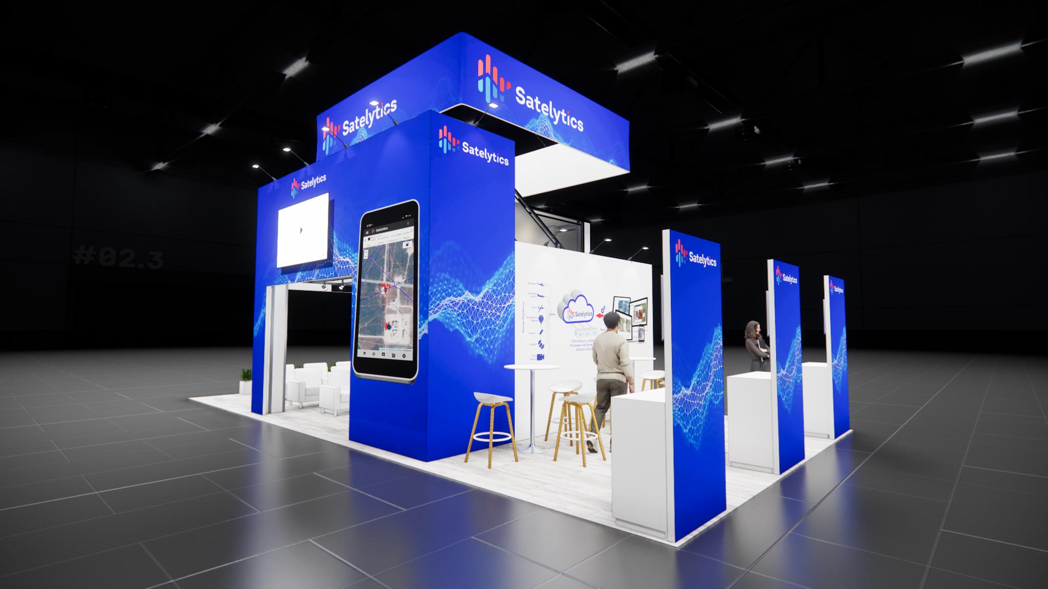 20x40 Trade Show Double Deck Booth Rental