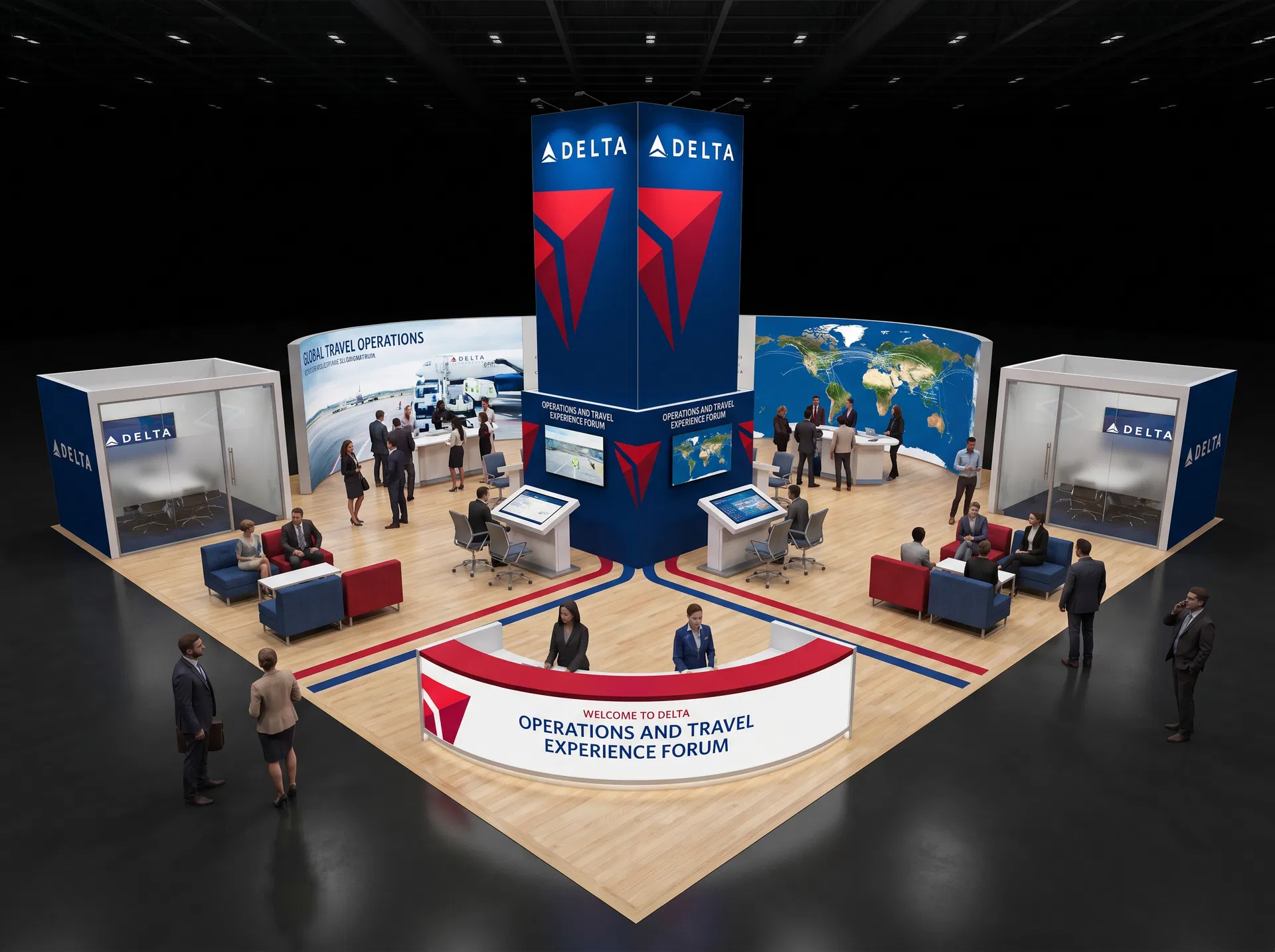 40 x 60 Orlando Trade Show Exhibit Rental 37