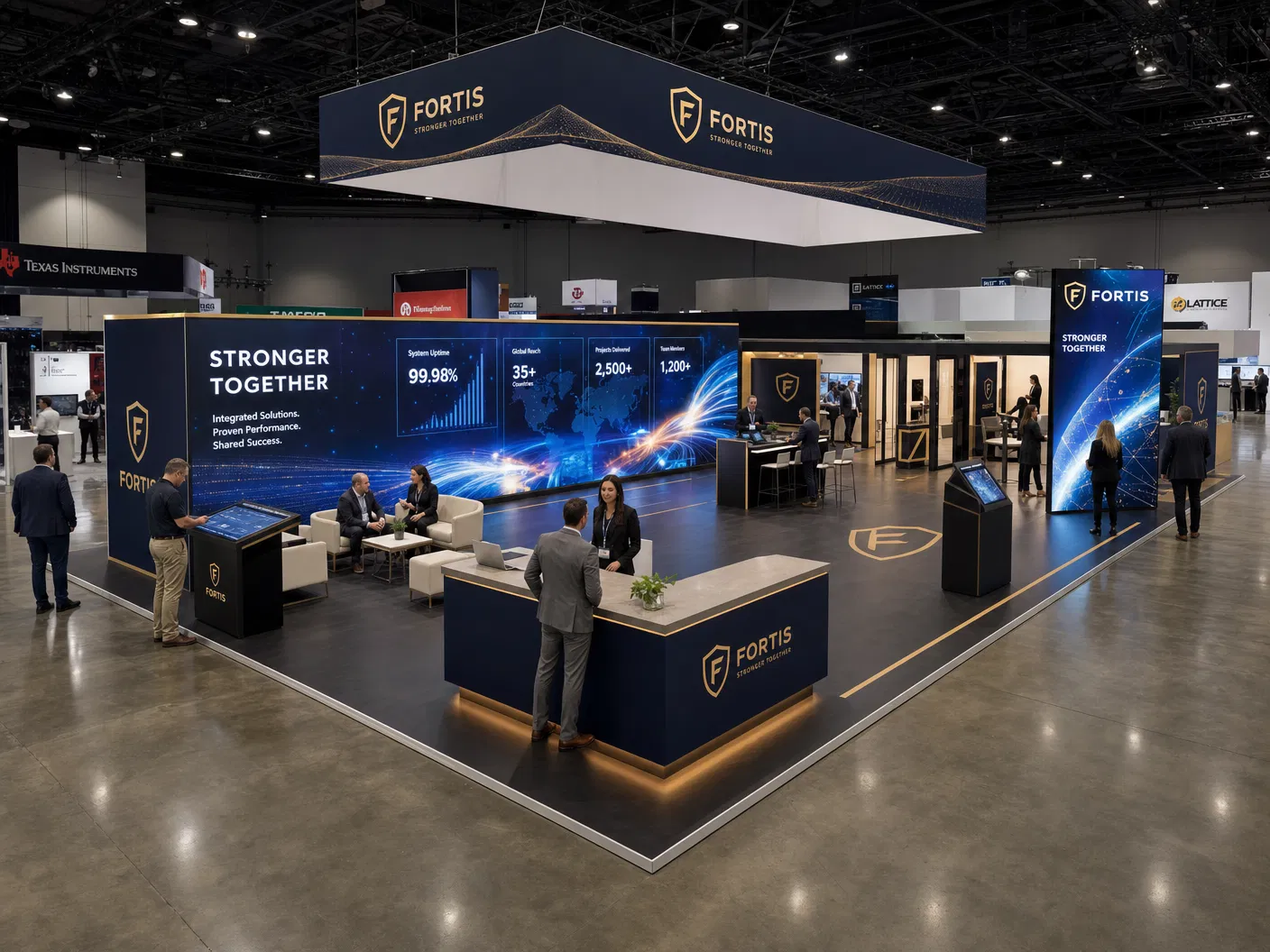 50 x 50 Orlando Expo Booth Rental Rental 01
