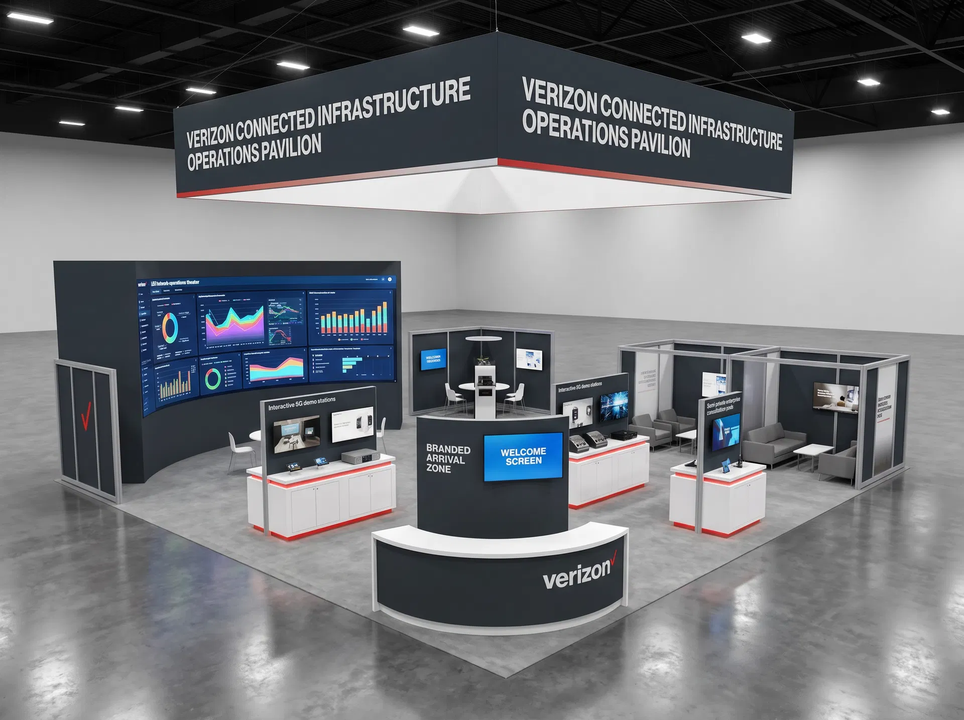 50 x 50 Miami Trade Show Exhibit Rental 17
