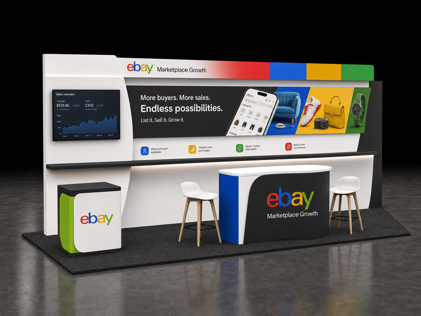 10 x 20 Orlando Trade Show Exhibit Rental 46