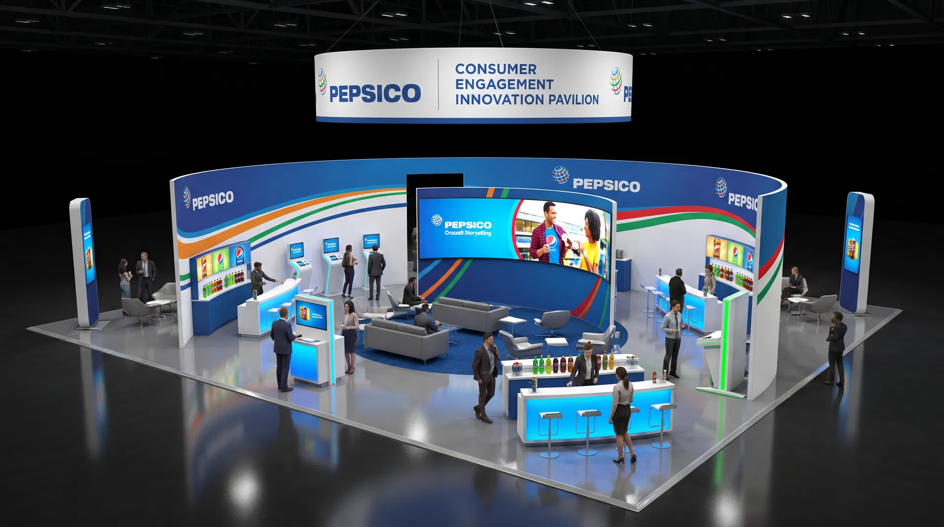 50 x 50 Miami Trade Show Exhibit Rental 05