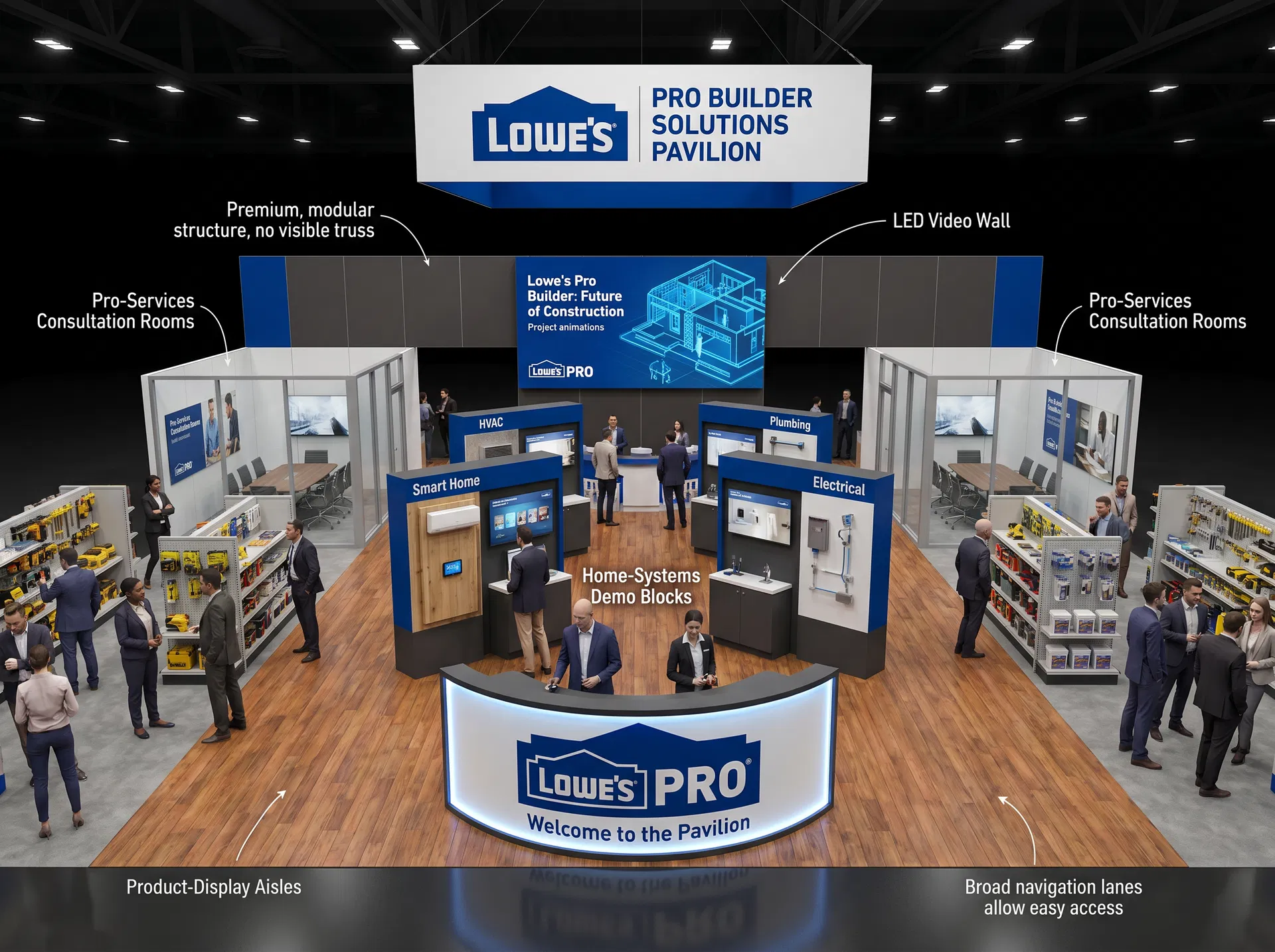40 x 60 Florida Trade Show Exhibit Rental 24